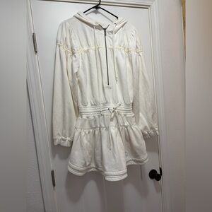 Free People Movement Cream Hooded Skirt Onsie